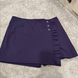 Tory Sport Purple Ruffle Side-Button Skort